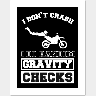 Motocross Bike Motorcycle Gravity Checks Posters and Art